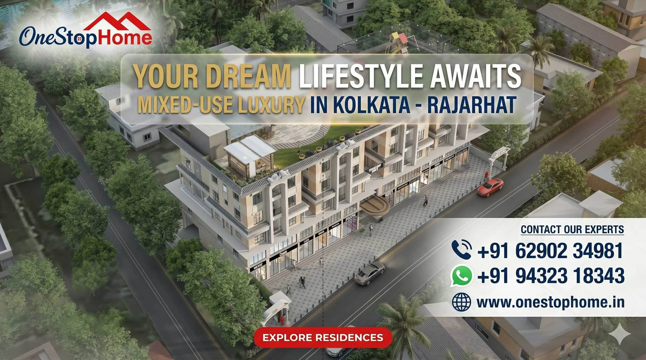 Premium 2 & 3 BHK Apartments & Commercial Spaces at Rajarhat Chowmatha